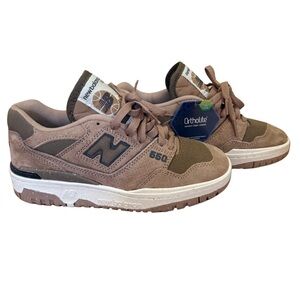 New Balance 550 Tan & Brown Suede Sneakers